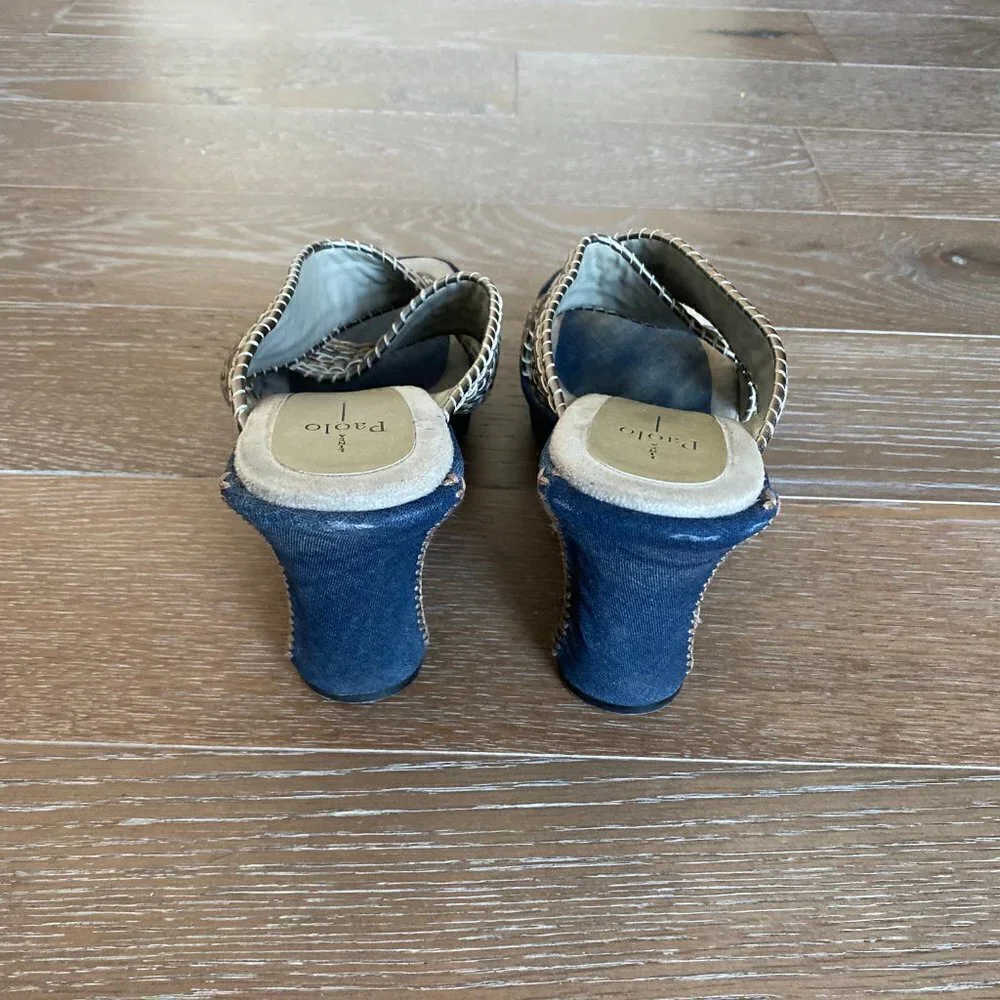 Linea Paolo Woven Wedge Denim Sandal | 9M